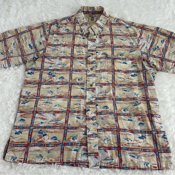 Vintage KAHALA Shirt Men’s XL Swordfish Button Up 100% Cotton - Picture 3 of 6